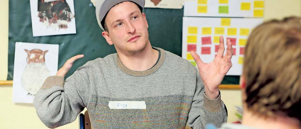 Im Flow. Graf Fidi ist Sozialarbeiter und Rapper.