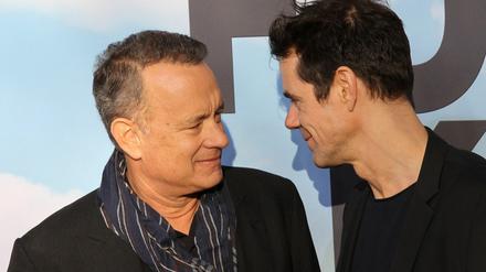 Bei der Europapremiere von "Ein Hologramm für den König": Darsteller Tom Hanks und Regisseur Tom Tykwer.