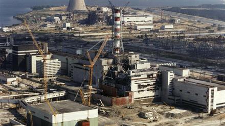 Eine Aufnahme vom Oktober 1986 vom Atomkraftwerk Tschernobyl.