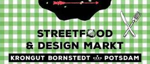 Der Flyer zum ersten Streetfoodmarkt auf dem Krongut Bornstedt.