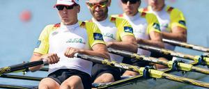 Frontmann. Der Potsdamer Hans Gruhne gab beim WM-Sieg 2015 den Takt im deutschen Doppelvierer vor.