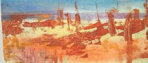 Weibliche Kunst. Das Bild „Stille“ ist Teil der Ausstellung im Rathaus.