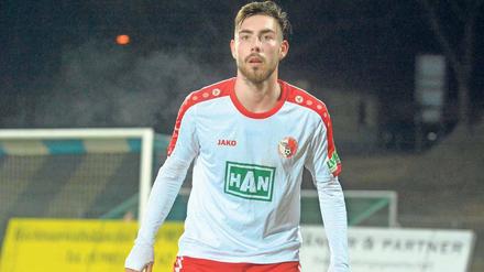 Inzwischen im Trikot des BAK. Zwei Jahre lang kickte Maximilian Zimmer für den SV Babelsberg 03, ehe sich ein Intermezzo beim 1. FC Kaiserslautern anschloss. Seit Anfang des Jahres spielt er nunmehr wieder in seiner Heimatstadt Berlin.