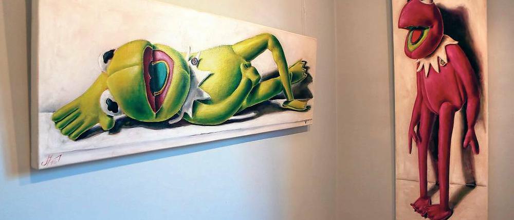 Frosch in Grün, Frosch in Rot. Kermit aus der Muppet Show wurde von Brüne-Schüler Andreas Schiller mehrfarbig verewigt.