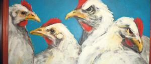 Tierisch. Auch Hühner dürfen mal porträtiert werden.