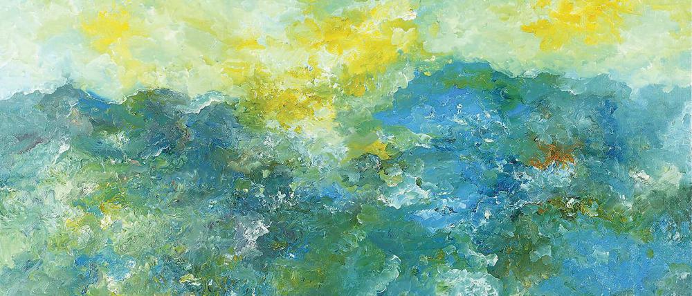 Doppelausstellung. Das Ölgemälde „Seestück 2-2-15“ ist in der Ausstellung „Armando – Aktuelle Arbeiten“ im Kunstverein Kunsthaus zu sehen. Daneben zeigt auch das Potsdam Museum Werke des Künstlers. Repro: PNN/