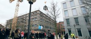 Am Campus der Fachhochschule in der Pappelallee wurde Richtfest gefeiert.
