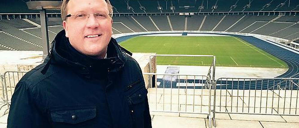 Herz aus Gras. Rohwedder, 41, ist seit Herbst Stadionchef.