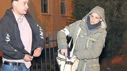 POgida-Chef Christian Müller und seine Partnerin Anika Keller, die als seine Nachfolgerin gehandelt wird.
