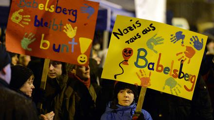 In der vergangenen Woche wollte Pogida durch Babelsberg ziehen, es kamen aber deutlich weniger Pogida-Teilnehmer als noch in den Vorwochen. Es gab außerdem massiven Gegenprotest.