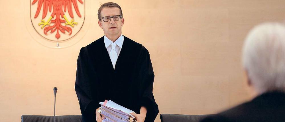 Dramatisches Fehlurteil. Der Präsident des Landesverfassungsgerichtes, Jes Möller, bei der Jahrespressekonferenz in Potsdam. Er würde das Urteil zu den Altanschließern wieder so fällen.