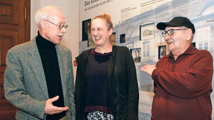 Auf Spurensuche. Jens Ventzki, Tanja Cummings, Natan Grossmann (v.l.).