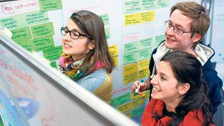 Zettelwirtschaft. Auch am HPI wird noch gerne mit Post-its gearbeitet.