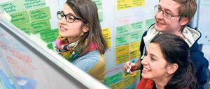 Zettelwirtschaft. Auch am HPI wird noch gerne mit Post-its gearbeitet.