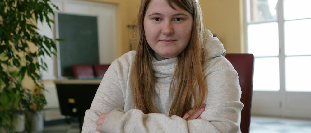Die 20-jährige Jessi lebt seit zwei Jahren in der Obdachloseneinrichtung "Junge Wilde" in Potsdam.