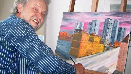 Bodenständig. Joachim Scheel malt am liebsten brandenburgische Landschaften.