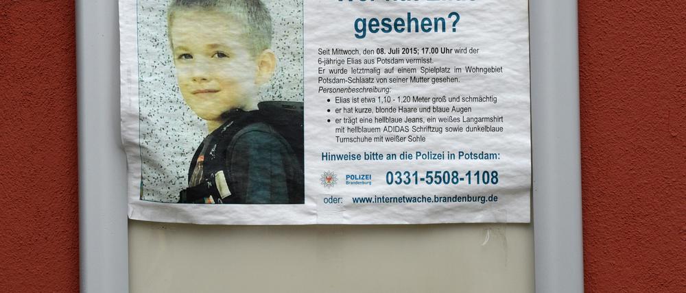 Seit dem 8. Juli wird Elias vermisst. Zuletzt wurde er auf einem Spielplatz im Stadtteil Schlaatz gesehen.