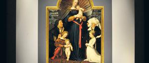 Privatbesitz. Holbeins gemalte Schutzmantelmadonna (1526 bis 1528) gehört dem Kunstsammler Würth.