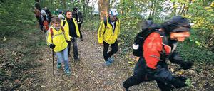 Im flachen Brandenburg gibt es doch einige Steigungen, die nach knapp hundert Kilometern Fußmarsch um so mehr ins Gewicht fallen.