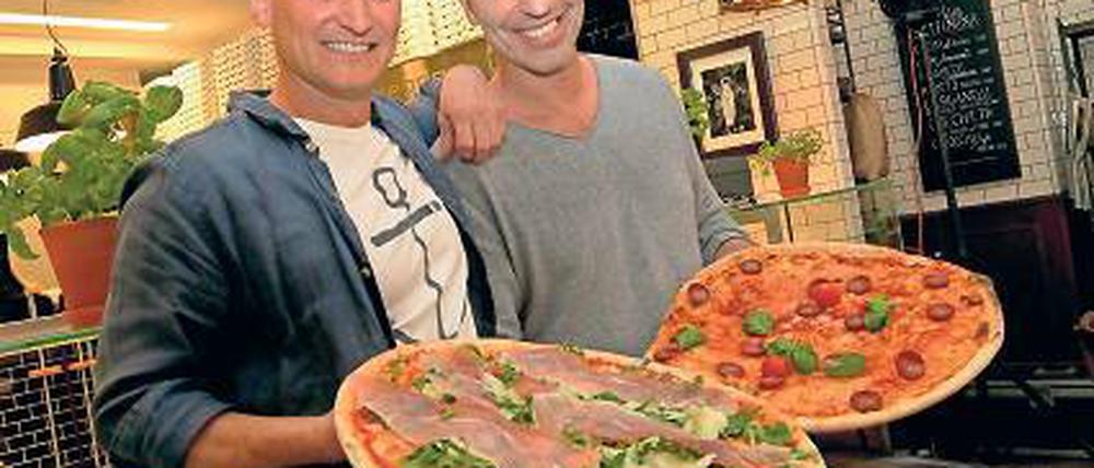 Eine Pizza in der L’Osteria in Potsdam reicht locker für zwei.
