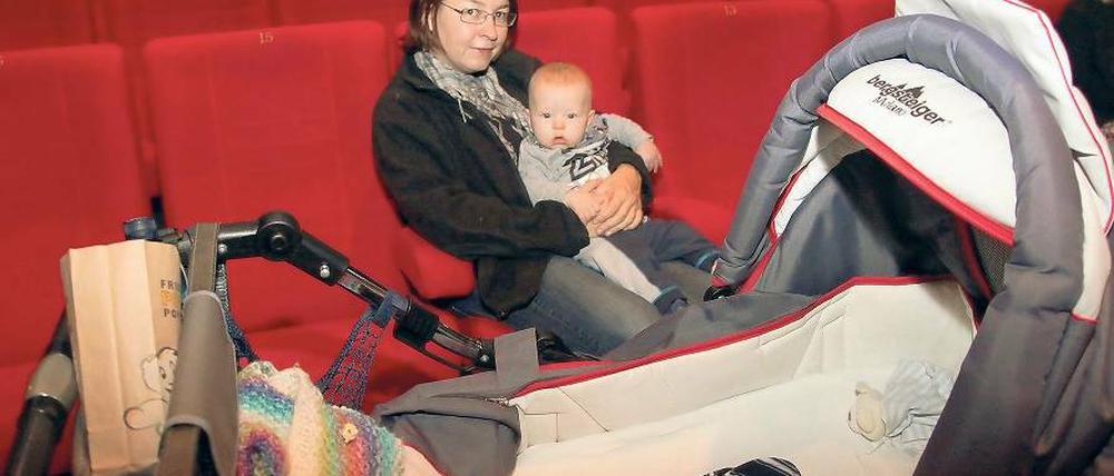 Vorreiterin. Nina Waskowski war die einzige im Kinderwagenkino.
