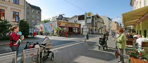 Locker und lebendig. Eine Frau trägt am Donnerstag auf der Geschwister-Scholl-Straße ihr Kind auf dem Arm. Im Kiez in Potsdam-West engagieren sich viele ehrenamtlich - in Bürgerinitiativen oder Vereinen.