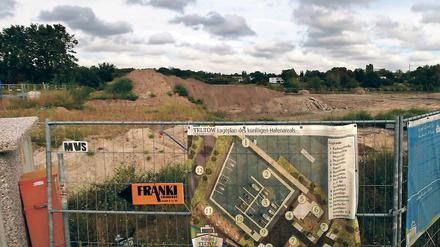 Pause auf der Baustelle. Seit zwei Monaten ruhen die Arbeiten auf der Großbaustelle am Teltowkanal weitgehend.