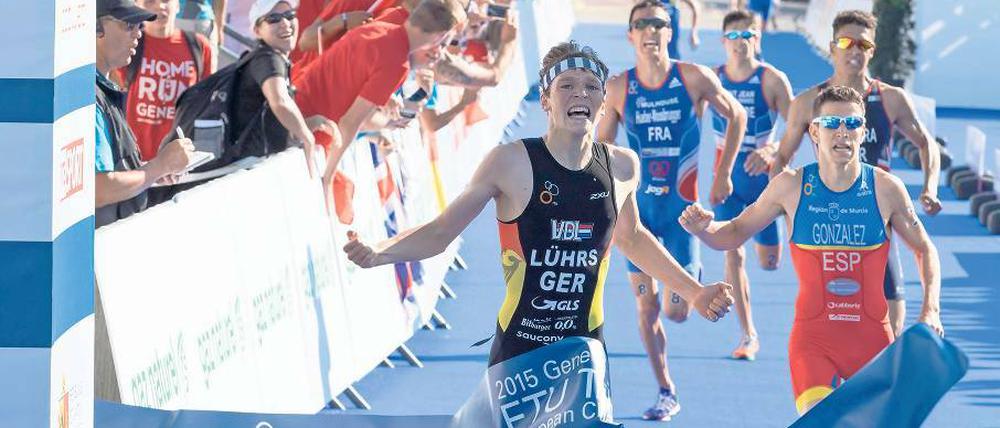 Er weiß zu siegen. Lasse Lührs bei seinem JEM-Triumph in Genf.