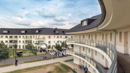 Viel Platz. Die Wohnanlage öffnet sich Richtung Westen für die Bewohner.