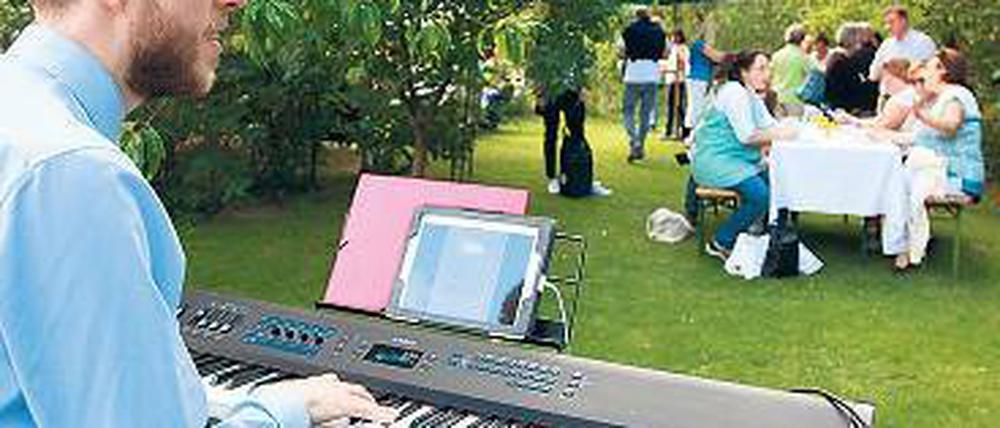 Klangvoll. Die Jammin’ Jazz Crew spielte in der Gregor-Mendel-Straße 4.