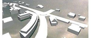 Mit Schwung. Der Bau soll sich an die Wannseestraße anschmiegen.