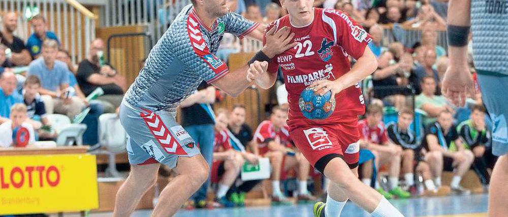 Yannick Münchberger (re.) gilt als hoffnungsvolles Talent beim VfL Potsdam. Er kommt aus dem eigenen Nachwuchs des Vereins, führte bislang die A-Jugend in der 1. Bundesliga.