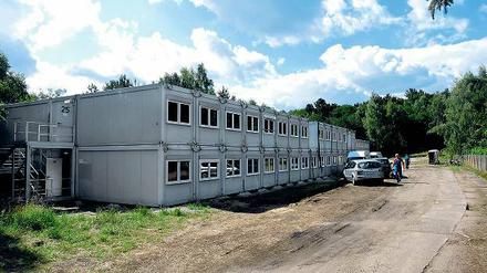 Bis zu 150 Flüchtlinge können im Containerdorf in Bad Belzig unterkommen.