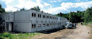 Bis zu 150 Flüchtlinge können im Containerdorf in Bad Belzig unterkommen.