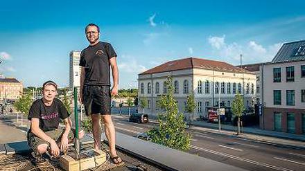 Carsten Natzke (l.) und Chriss Kühnl vom Verein Freifunk Potsdam.