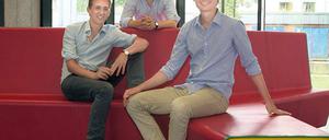 Netzwerker. Die Betreiber des Portals „Die Masterarbeit“, Niels Reinhard, Steffen Bünau und Leon Näsemann (v. l. n. r.) wollen zwischen Studierenden und Firmen vermitteln.