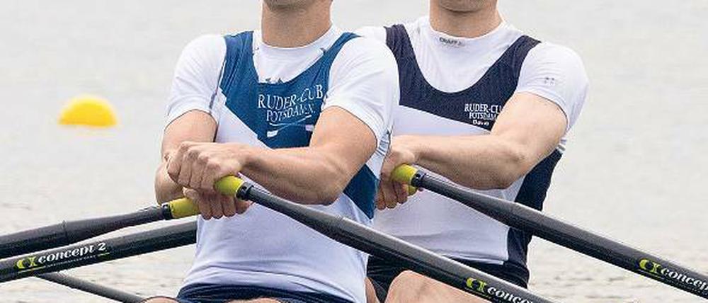 Doppelzweier. David Junge (vorn) fährt gemeinsam mit Johannes Lotz.