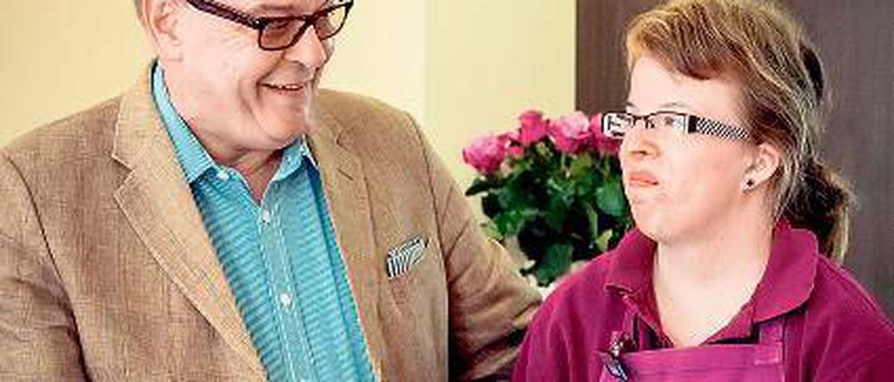 Stärken erkennen. Dieter Dudeck (l.) mit Lehrling Ricarda Volpers.