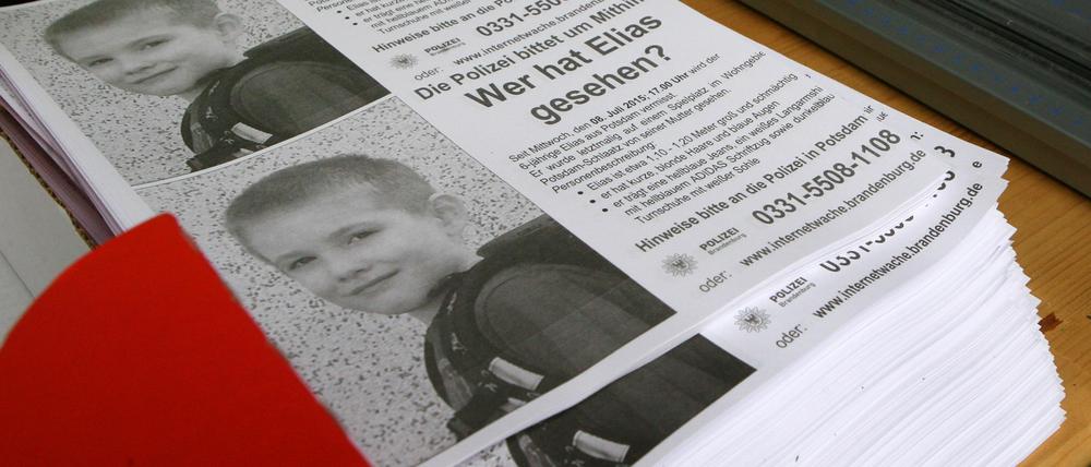 Wo ist Elias? Der sechsjährige Junge aus Potsdam ist seit dem 8. Juli verschwunden.