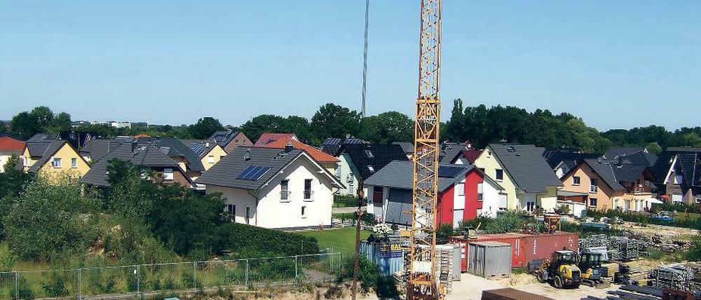 Rasante Entwicklung. Das Fundament für den vierten Wohnblock ist gelegt.