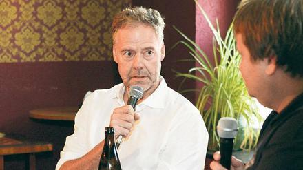 Potsdams Baudezernent Matthias Klipp (l.) im Gespräch mit Lutz Boede.