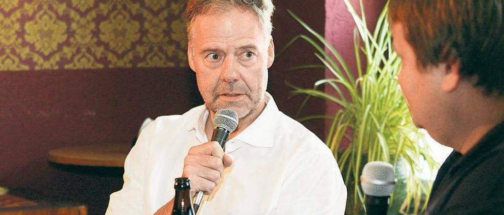 Potsdams Baudezernent Matthias Klipp (l.) im Gespräch mit Lutz Boede.