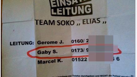 Suche nach Elias: Dieser Zettel der selbsternannten Einsatzleitung sorgte für Verwirrung.