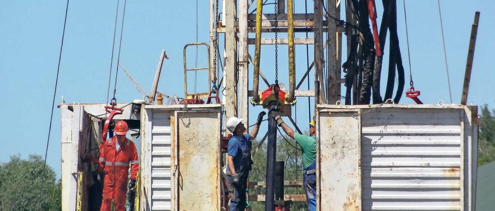 Schicht im Schacht. Die Speicher werden nun mit Zement verfüllt.