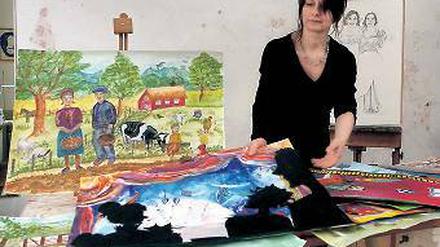 Familienbande. Heike Isenmann in ihrem Atelier in Potsdam-West.