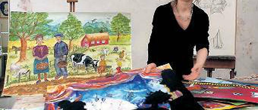 Familienbande. Heike Isenmann in ihrem Atelier in Potsdam-West.