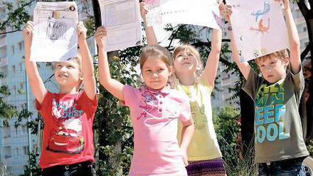 Am Humboldtring. Kinder zeigen ihre „Schule der Zukunft“.