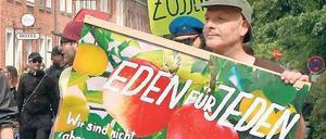Knapper Wohnraum. Mancher Demonstrant träumt vom Wohnparadies.