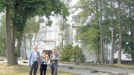 Umbaupläne. Kotrc, Hollington und Dolata (v.l.) auf ihrem Campus.