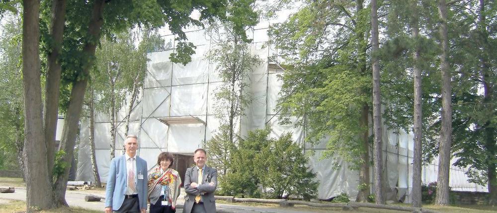 Umbaupläne. Kotrc, Hollington und Dolata (v.l.) auf ihrem Campus.